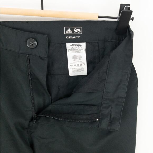 Adidas Climalite Pants Men's 32x30 Back with Black Logo 100% Polyester - Picture 5 of 13